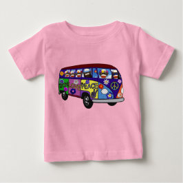 Camiseta De Bebé Autobús de la Paz del Mono de Calcetín 