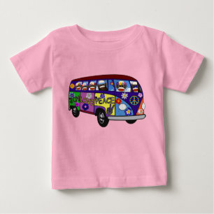 Camiseta De Bebé Autobús de la Paz del Mono de Calcetín