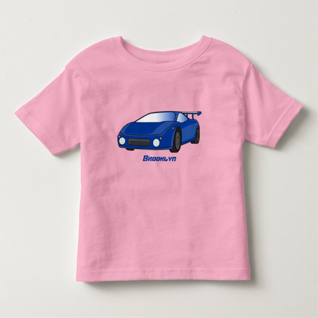 Camiseta De Bebé Autobús deportivo azul con ilustracion aéreo (Anverso)