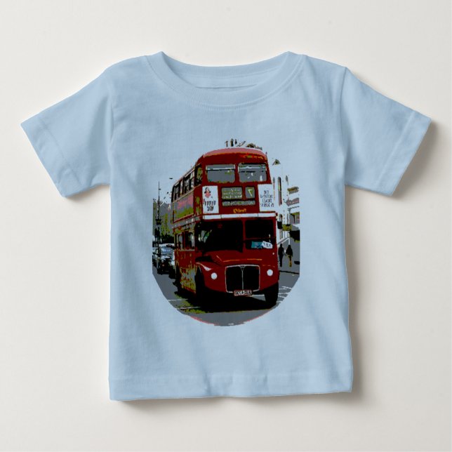 Camiseta De Bebé Autobús Rojo de Londres (Anverso)