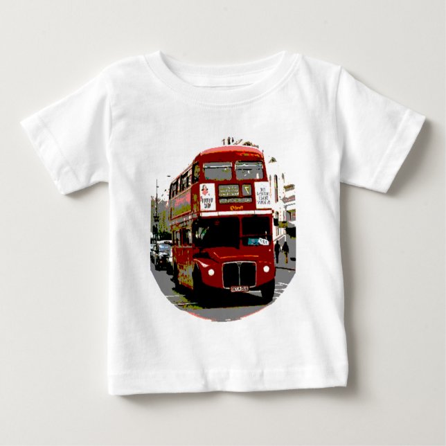 Camiseta De Bebé Autobús Rojo de Londres (Anverso)