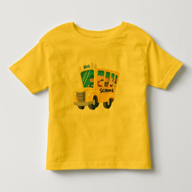 Camiseta De Bebé Autobús school - (Anverso)