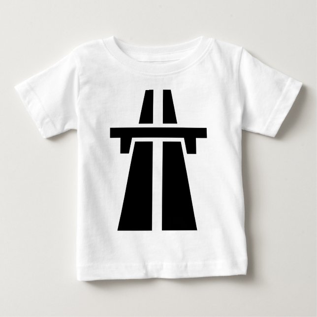 Camiseta De Bebé Autopista, autopista, Autobahn - Negro (Anverso)