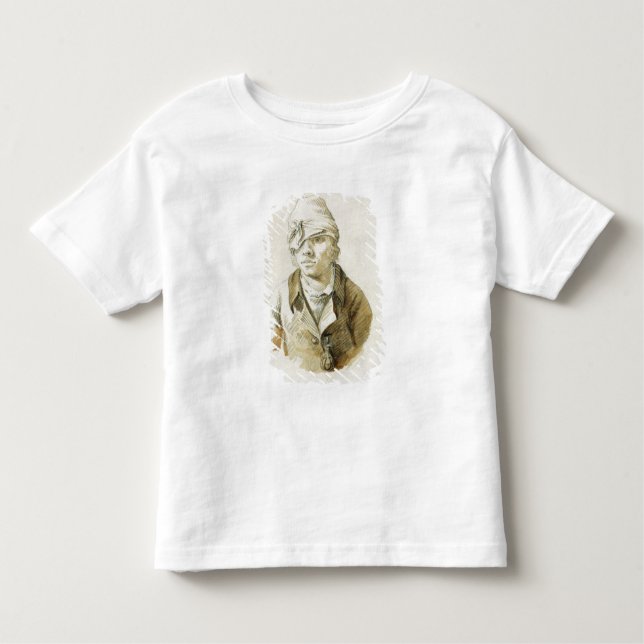 Camiseta De Bebé Autorretrato con el remiendo del casquillo y del (Anverso)