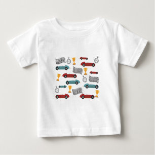 Camiseta De Bebé Autos de Carreras Blue & Red Fast Classic