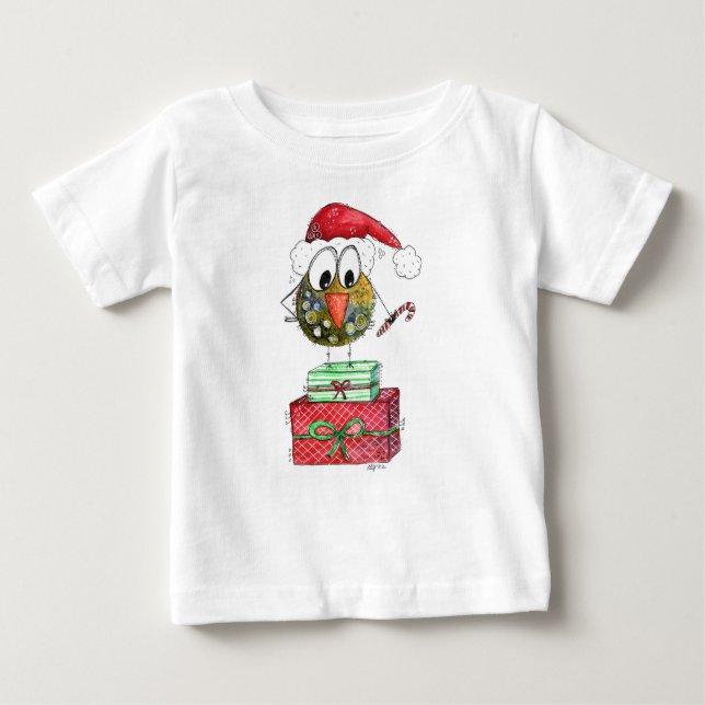 Camiseta De Bebé Ave caprichosa de los Navidades (Anverso)