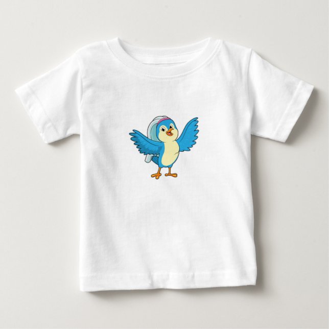 Camiseta De Bebé Ave como novia con velo (Anverso)