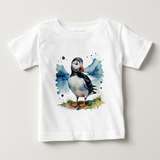 Camiseta De Bebé Ave de ciruela (Anverso)