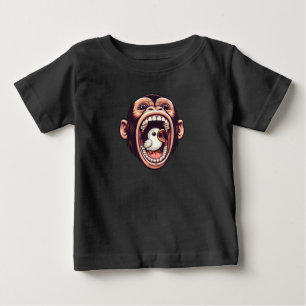 Camiseta De Bebé Ave divertida de mono