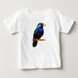 Camiseta De Bebé Ave exótica multicolor