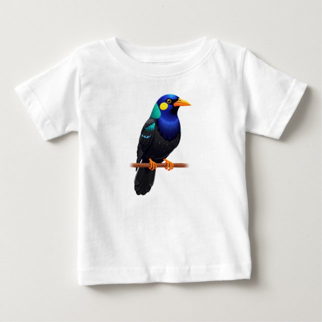 Camiseta De Bebé Ave exótica multicolor (Anverso)