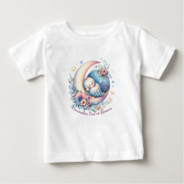 Camiseta De Bebé Ave lindo y personalizado durmiendo en la luna