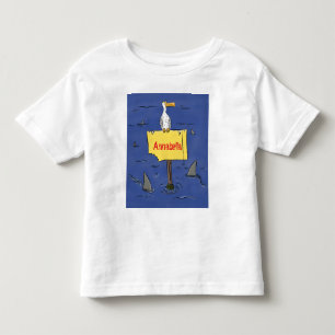 Camiseta De Bebé Ave marina divertida rodeada por un personalizado 
