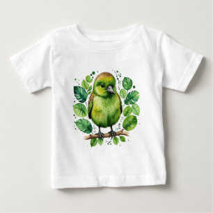 Camiseta De Bebé Ave verde suave
