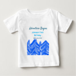 Camiseta De Bebé Aventura azul Aqua empieza la primera montaña de c