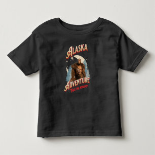 Camiseta De Bebé Aventura de Bigfoot de Alaska Arte de Retro Natura