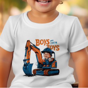 Camiseta De Bebé Aventura de construcción para niños que conducen
