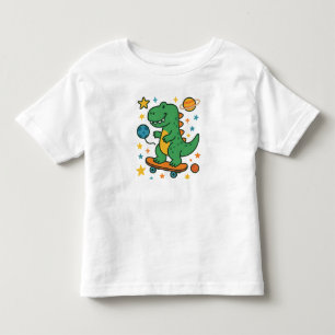 Camiseta De Bebé Aventura de Dinosaurio - Cuto Dino de Skateboardin