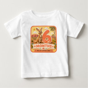 Camiseta De Bebé Aventura de hitos de bebé de 6 meses