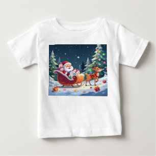Camiseta De Bebé Aventura de Navidad en Trineo de Santa