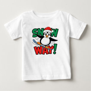 Camiseta De Bebé Aventura de pingüino de Navidad de invierno en mar