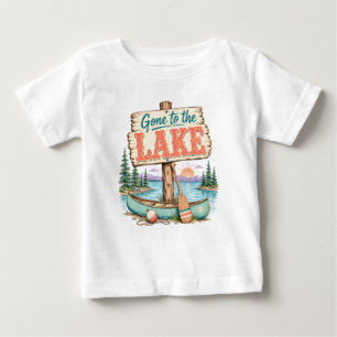 Camiseta De Bebé Aventura en canoa al atardecer en el lago Wilderne