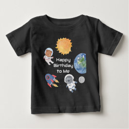 Camiseta De Bebé Aventura Espacial: Astronautas de Planetas y Anima