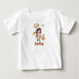 Camiseta De Bebé Aventura espacial personalizada de astronauta lind