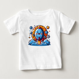 Camiseta De Bebé Aventura feliz con cohetes