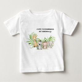 Camiseta De Bebé Aventura Safari Primer Cumpleaños