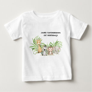 Camiseta De Bebé Aventura Safari Primer Cumpleaños