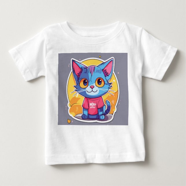 Camiseta De Bebé "Aventura yarn de gatitos" (Anverso)