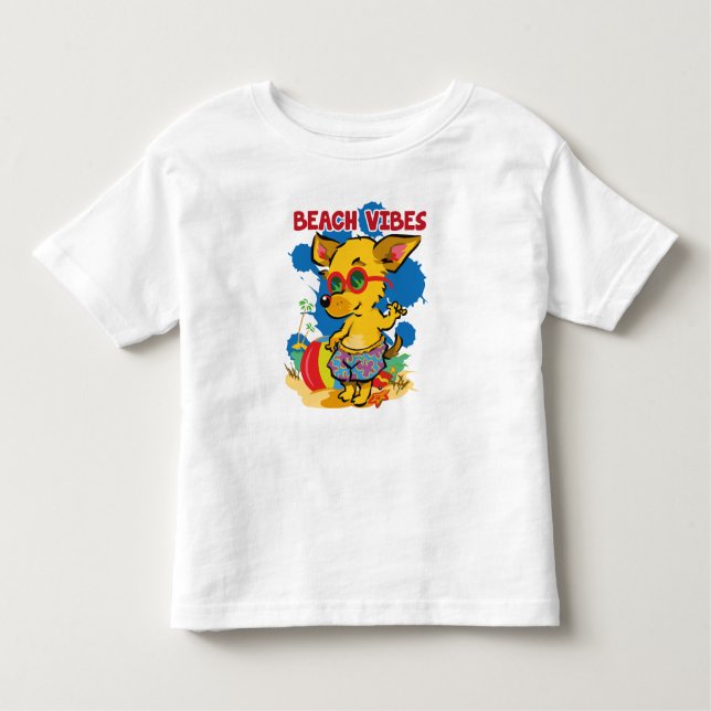 Camiseta De Bebé Aventuras costeras: Playa de Verano para Niños (Anverso)