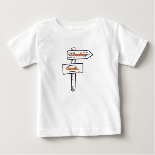 Camiseta De Bebé Aventuras de aventura - Rótulo de viaje por mano