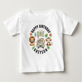 Camiseta De Bebé Aventuras en la Jungla Cumpleaños 1