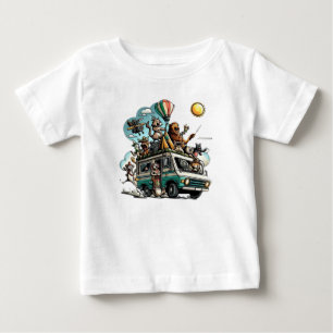 Camiseta De Bebé Aventuras para acampar vida silvestre - Gracioso d