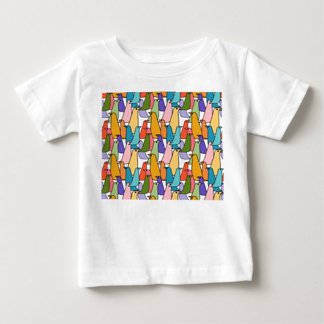 Camiseta De Bebé Aves coloridas (Anverso)
