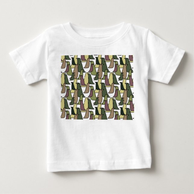 Camiseta De Bebé Aves de camuflaje (Anverso)