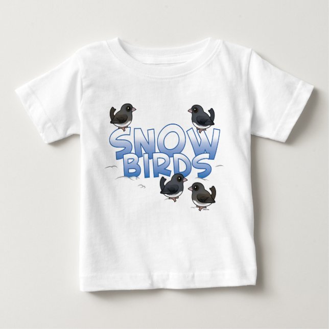 Camiseta De Bebé Aves de nieve (Anverso)