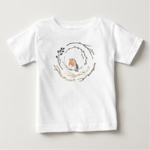 Camiseta De Bebé Aves de pájaro de Robin Sparrow, camisas de niños