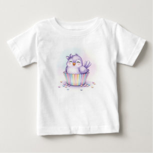 Camiseta De Bebé Aves dultas. Torta de ciruelas de Natasha Us