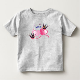 Camiseta De Bebé Aves elegantes amor al corazón