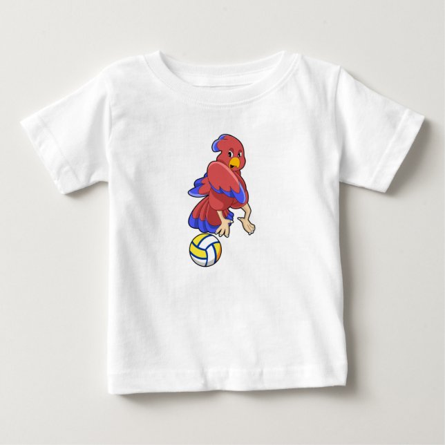 Camiseta De Bebé Aves en los deportes de voleibol (Anverso)