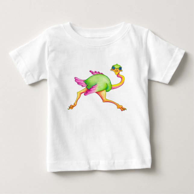 Camiseta De Bebé Avestruz poco común (Anverso)