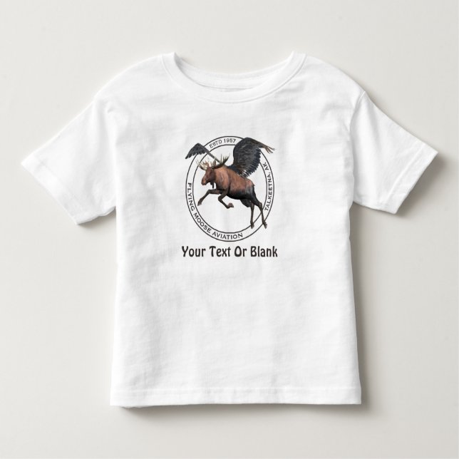Camiseta De Bebé Aviación de Moose Volador (Anverso)