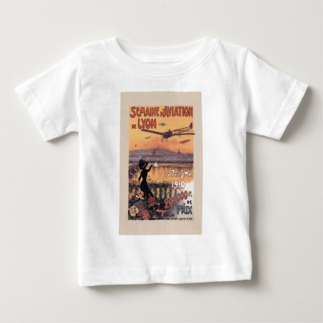 Camiseta De Bebé Aviación francesa vintage (Anverso)