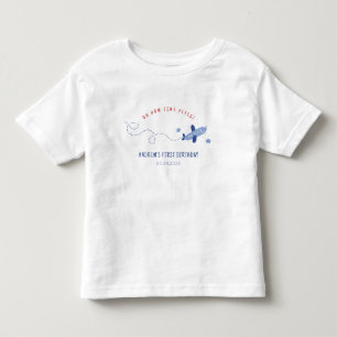 Camiseta De Bebé Avión Adorable Cómo Vuela el Tiempo Primer Cumplea