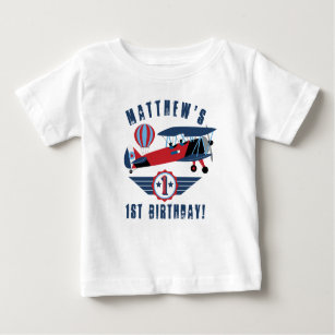 Camiseta De Bebé Avión, bebé Camisetas, primer cumpleaños