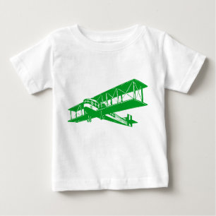 Camiseta De Bebé Avión de cosecha - Verde de hierba