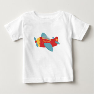 Camiseta De Bebé Avión de dibujos animados colorido y adorable
